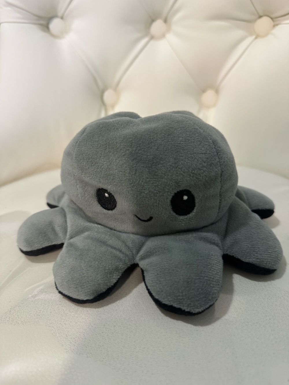 Reversible Plush Octopus Stuffed Toy - Gray